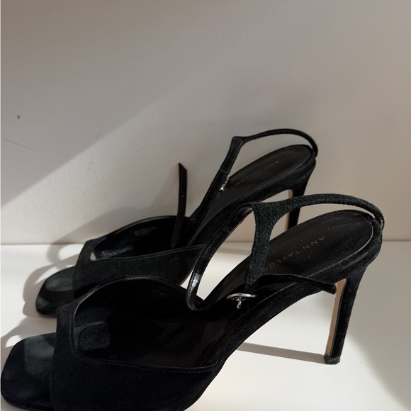 Ann Taylor Black Strappy Heels - Picture 2 of 3